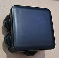 Коробка розподільча герметична зовнішня квадратна IP55 70х70x35мм чорна (Neomax)