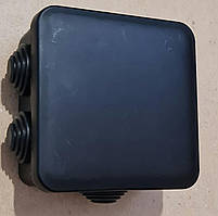 Коробка розподільча герметична зовнішня квадратна IP55 85х85x40мм чорна (Neomax)