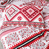 Полуторна постільна білизна 150х220 Український орнамент (20631) Бязь Ранфорс з бавовни, фото 4