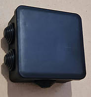 Коробка розподільча герметична зовнішня квадратна IP55 100х100x50мм чорна (Neomax)