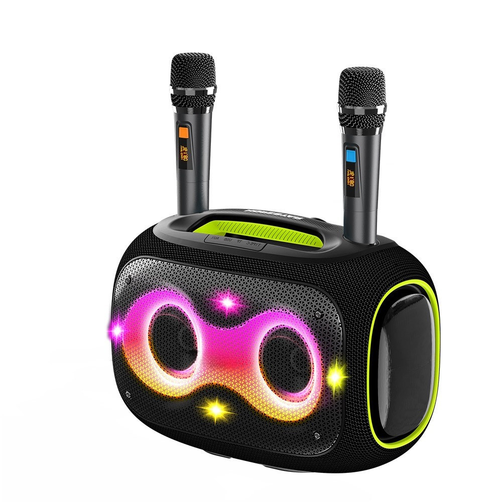 Акустична система Hopestar Party BOX з двома мікрофонами і караоке, Bluetooth, 120 Вт Чорний, фото 1