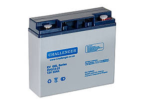 Мультигелевий акумулятор 12 В, Вольт, V, 22 ач, Ампер-годин, АН, гель, GEL, GL, EVG, EVG12-22, тяговий