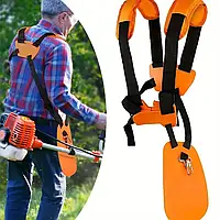 Ранцевый двухплечевой ремень для бензотриммера, мотокосы и бензокосы, универсальный, регулируемый, с карабином