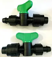 ФІТИНГ із краном Andar зелений підтискний