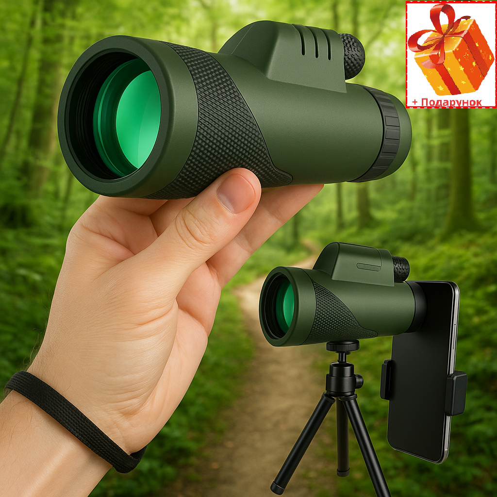 Компактний монокуляр Bushnell 16x52 монокль бушнел, фото 1