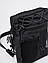 Сумка мессенджер чоловіча Кондор чорна барсетка через плече ріп-стоп з велкро, фото 2