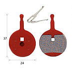 Колодки гальмівні велосипедні дискові TOOPRE TP-02B пара (2 шт) 37мм*24мм, фото 2