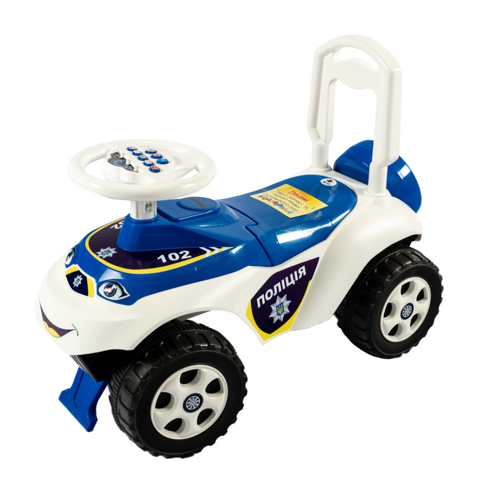 Дитяча каталка толокар "Машинка" 0142/11UA, музична, до 35 кг, фото 1