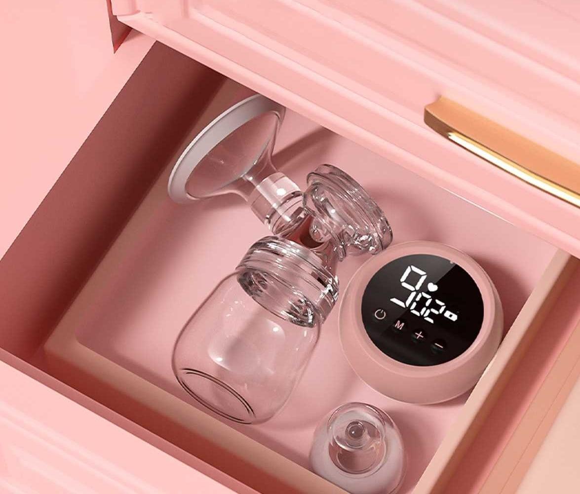 Електричний молоковідсмоктувач з дисплеєм | Тиха робота, LED-екран, 3 режими, пляшечка в комплекті, фото 1