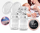 Електричний молоковідсмоктувач з дисплеєм | Тиха робота, LED-екран, 3 режими, пляшечка в комплекті, фото 4