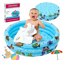 Дитячий круглий надувний басейн для дачі 80 × 30 см 58 л Дитячі маленькі надувні басейни, Дитячий басейн