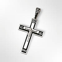 СРІБНИЙ ПРЯМИЙ ХРЕСТИК, срібло 925, емаль, 7.85 г