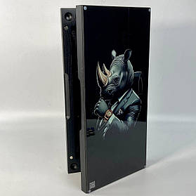 Нарди зі скляним полем "Носоріг" – 50×24×6см | Подарунок для бізнес-партнера