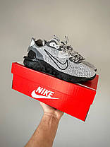 Чоловічі кросівки Nike React Vision Grey Black Найк Реакт Віжн Сірі з чорним текстиль сітка весна літо, фото 2