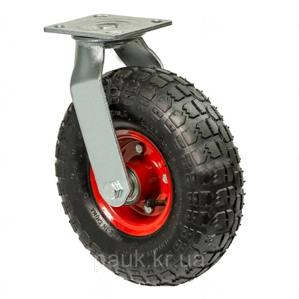 Колесо 2802-N-251-B(28 "Norma High") Ø 256 мм, поворотне колесо пневматичне, пневмоколесо з кронштейном, колесо на візок