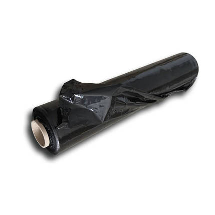 Стрейч плівка чорна 20мкм х 500мм х 300м (2,7 кг), фото 1