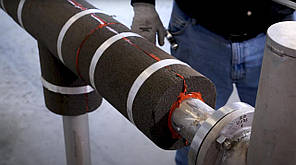 Трубна ізоляція UKRIZOL базальтова шкаралупа 108/30 базальтові циліндри, фото 4