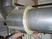 Трубна ізоляція UKRIZOL базальтова шкаралупа з фольгою 150/100 базальтові циліндри, фото 5