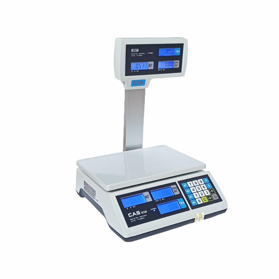 Торгові ваги зі стійкою CAS ER JR CBU (290*209мм), фото 1