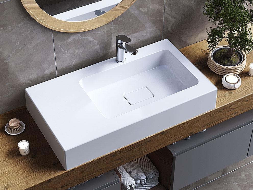 Умивальник, Раковина, накладний Luxor Royal 80 L, фото 1