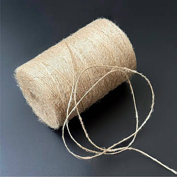 Нитка джутова натуральний джут 1 мм 290 м