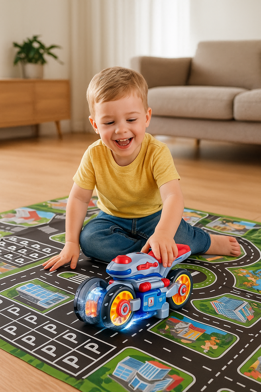 Інтерактивна музична іграшка Квадроцикл YJ388 Stop Motor Toy Інтерактивний квадроцикл + музика світло, фото 1