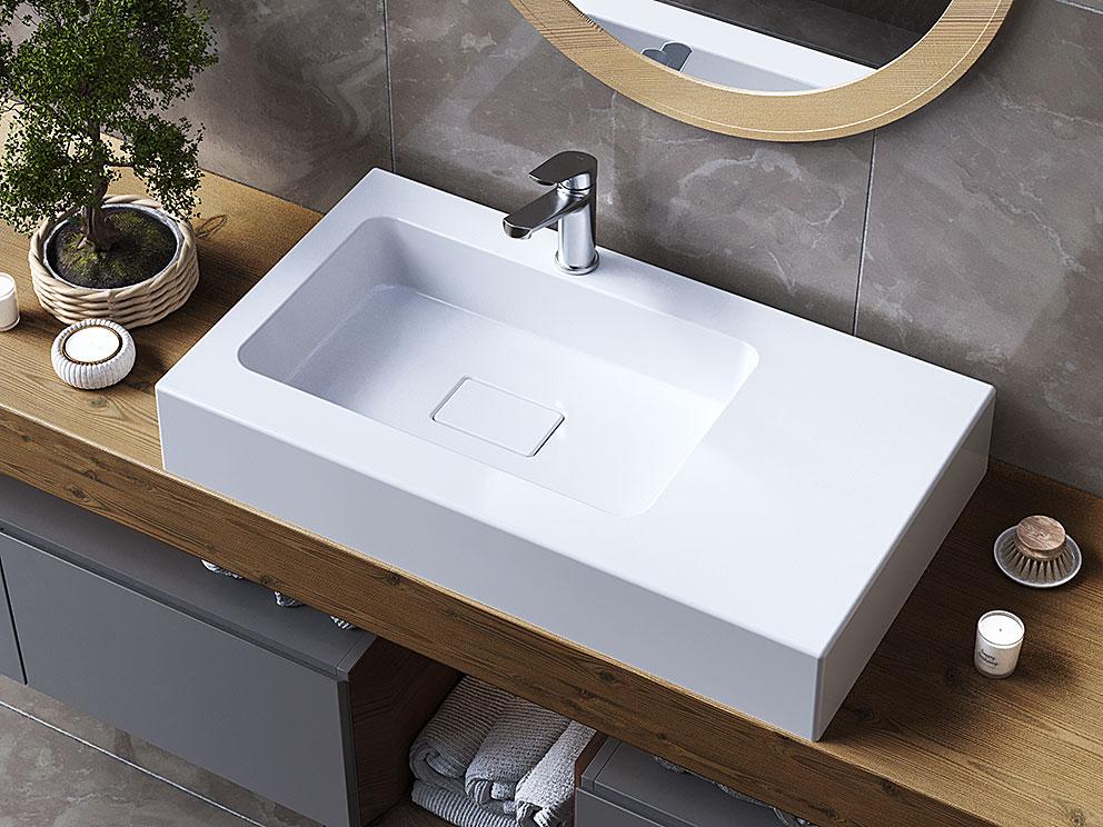 Умивальник, Раковина, накладний Luxor Royal 80 R, фото 1