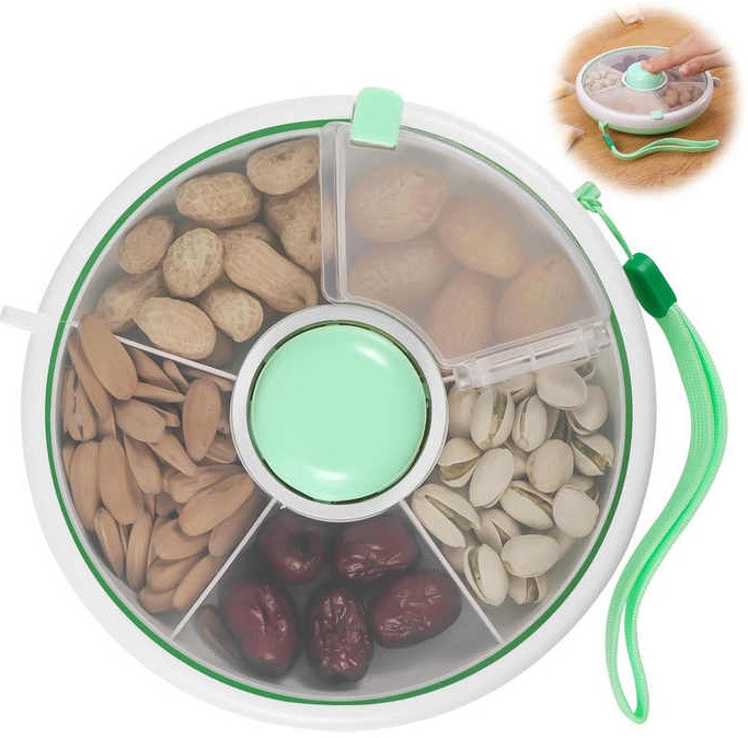 Ланчбокс на 5 відділень кухонний Kids Large Snack Spinner, фото 1