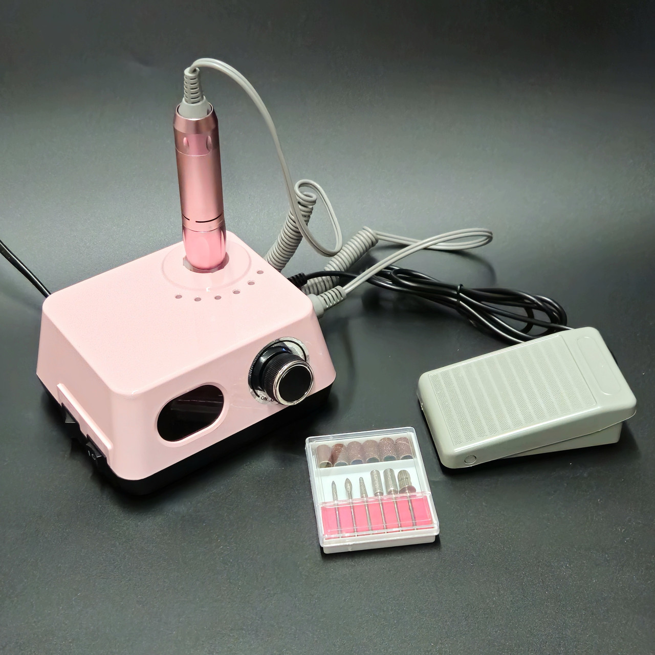 Фрезер для манікюру та педикюру ZS-609 на 65Вт. 45000об/хв. Pink, фото 1
