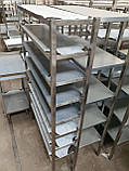 Стелаж 8 полиць промисловий із неіржавкої сталі для зберігання, фото 2
