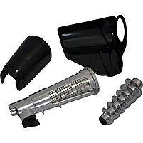 М'ясорубка електрична Grunhelm AMG180SJ, 1800 Вт, з реверсом, насадками для ковбас, терки та соку, чорна/срібляста, фото 4