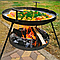 Сковорідка з диска борони 50см з кришкою чохлом і підставкою САДЖ з розбірними ніжками, фото 5