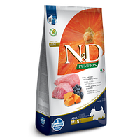 Беззерновой сухой корм Farmina N&D для собак мелких пород, ягненок с тыквой и черникой 7 кг