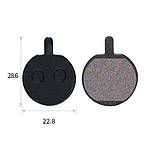 Колодки гальмівні велосипедні дискові TOOPRE TP-11A пара (2 шт) 28,6мм*22,8мм, фото 2