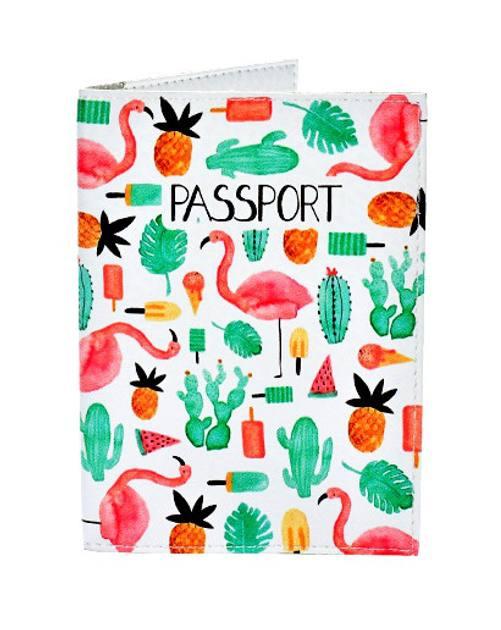 Обкладинка для паспорта Passport фламінго, 13,5 х 9,5 см, фото 1