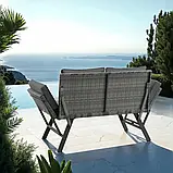 Диван-ліжко із ротанга Sintra сірий, фото 4