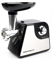 М'ясорубка електрична Grunhelm AMG180SS, 1800 Вт, з реверсом, насадкою для ковбас, чорна, фото 4