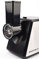 М'ясорубка електрична Grunhelm AMG180SS, 1800 Вт, з реверсом, насадкою для ковбас, чорна, фото 5