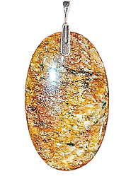 Авантюрин натуральний кулон срібло, 0156ПА