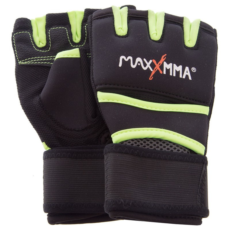Рукавички-бинти для боксу MaxxMMA L/XL зелені, фото 1