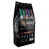 Сухой корм Savory Sensitive для взрослых кошек, свежее ягненок и индейка, 8 кг