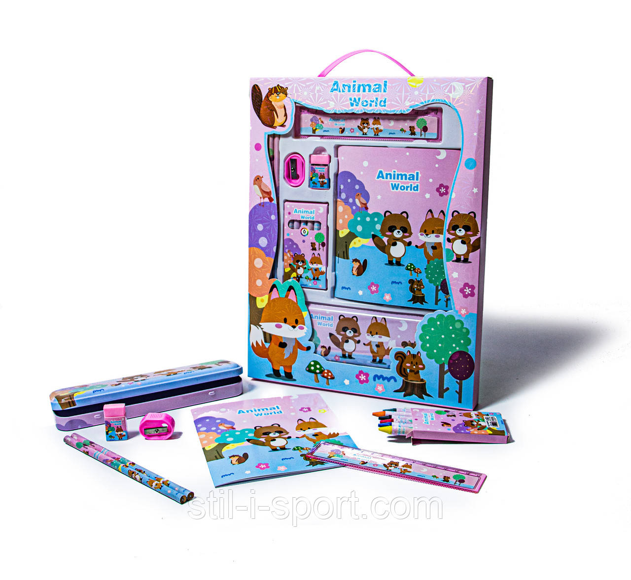 Канцелярський Набір 8012 Рожевий, фото 1