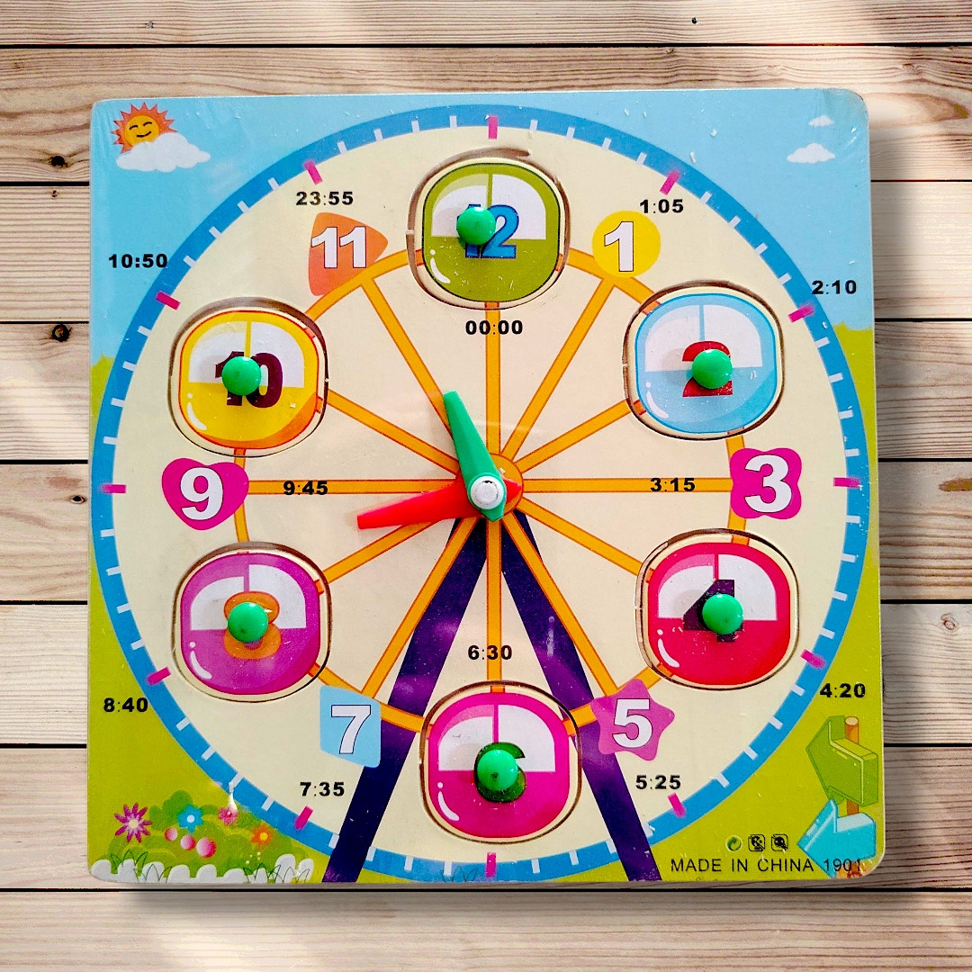 Гра для дітей від 3 років Дерев'яний годинник, фото 1