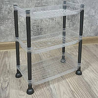 Етажерка прямокутна 3 полички Bursev Plastik 5158 94 прозора