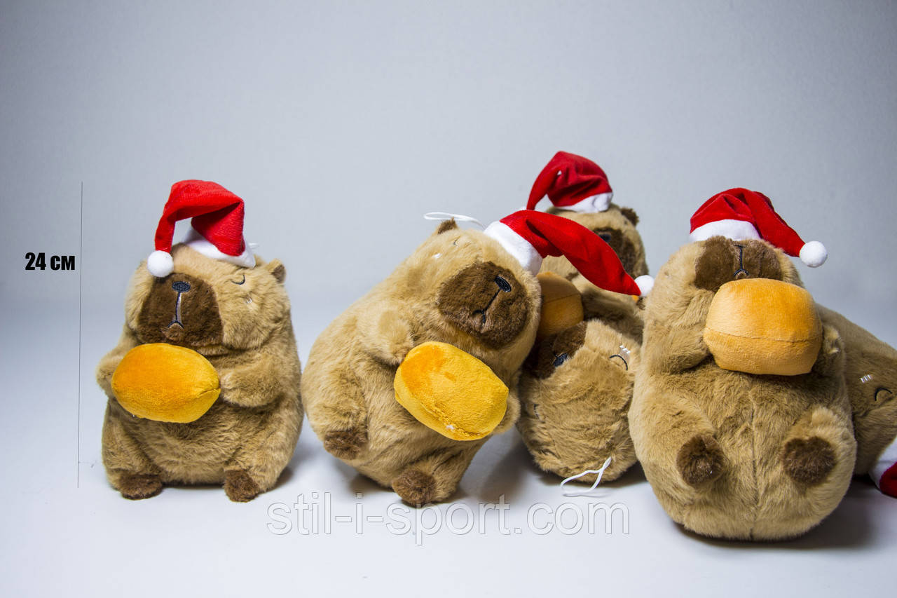 М'яка іграшка Новорічна Капібара, фото 1