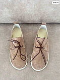 Туфлі з натуральної замші капучино, фото 3