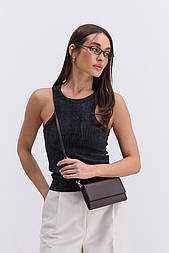 Майка жіноча в рубчик із борцськими вирізами з вареним ефектом