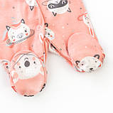 Чоловічок для дівчаток із зовнішніми швами на кнопках Pink panda, фото 4