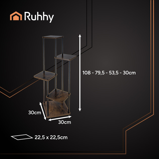 Металева стійка для квітів RUHHY Loft