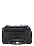 Валіза мала S тканина чорна 55х36х20+5/37л/2.8кг/Worldline 616, фото 5